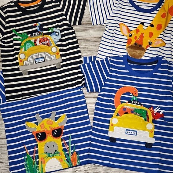 Embroidered Summer T-Shirts Zoo Trip T-Shirts - Picture 5 of 12